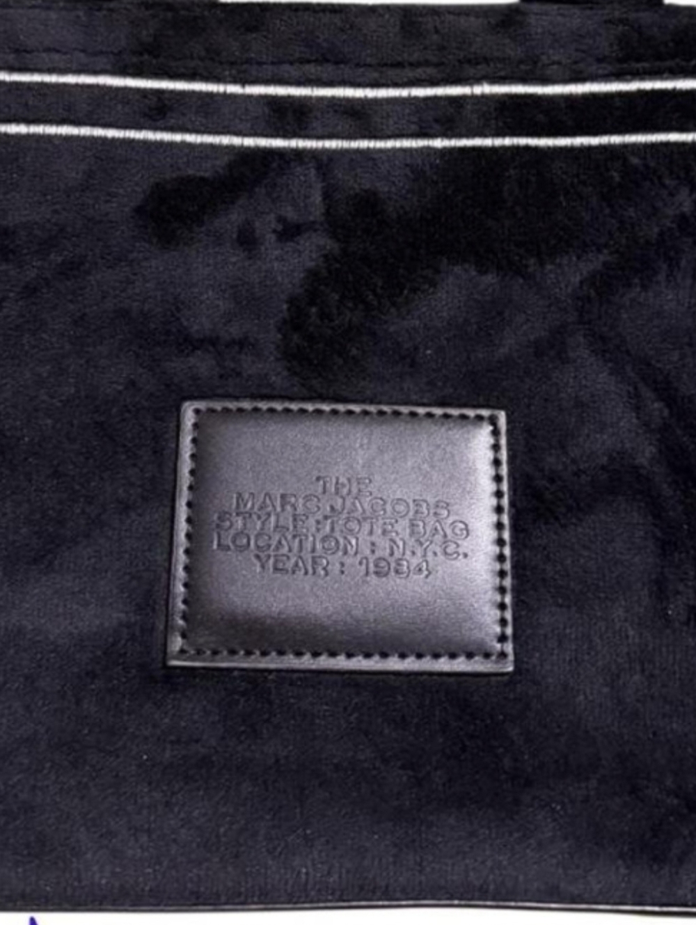Marc Jacobs Black Velvet 'The Tote Bag' Small Tote - Picture 7 of 9